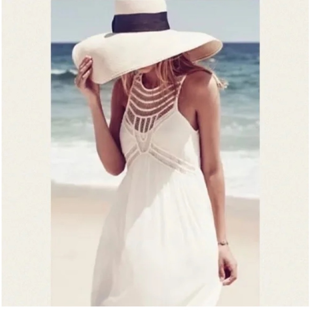 BHLDN twelfth st jessalyn white sleeveless maxi bridal dress size 4 - Picture 6 of 15